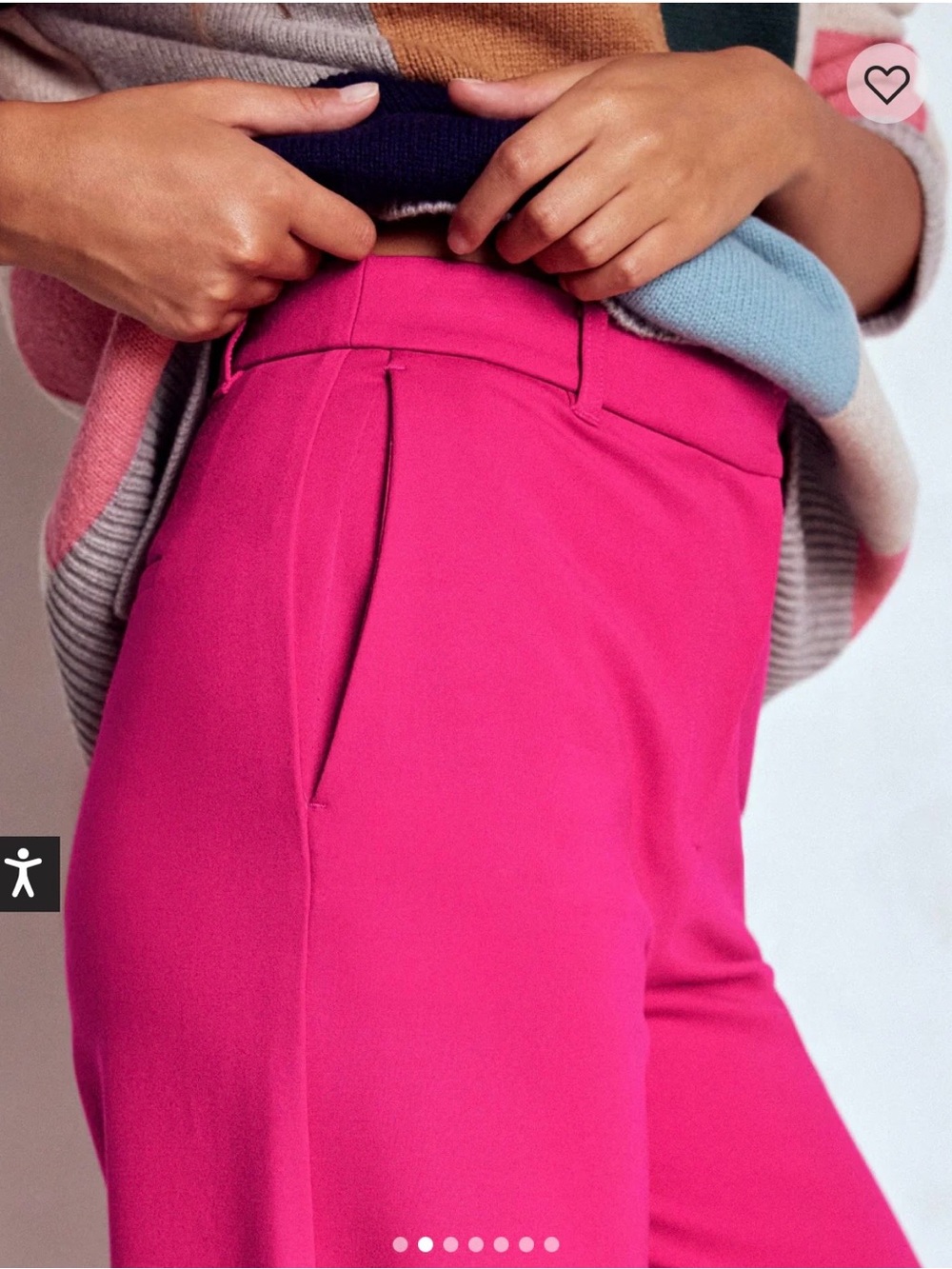 Boden Hot Pink Wide-Leg Trousers (12L) - Picture 3 of 4